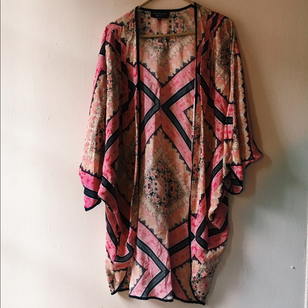 ANTHROPOLOGIE || Feathers by Tolani Kimono